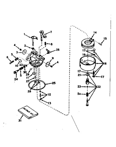 Carburetor no. 631070a