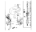 Tanaka TOB-120 power head, carburetor & column assembly diagram