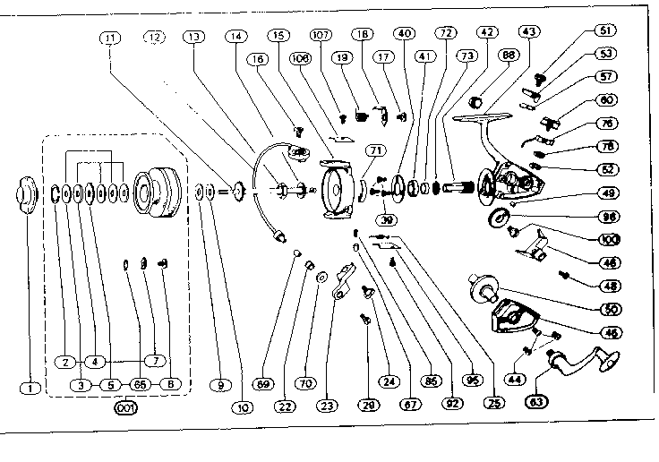 Sp45 reel assembly
