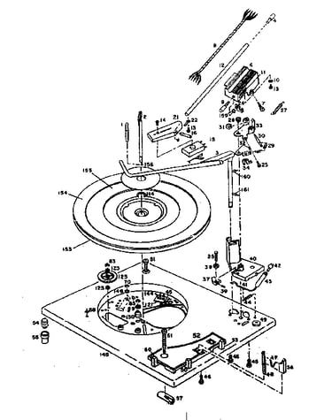 Parts above baseplate
