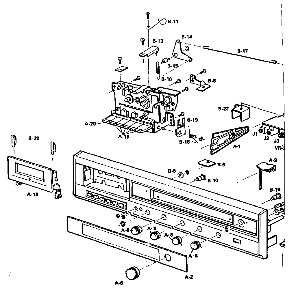 Cassette deck assembly