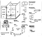Kenmore 2729649 cabinet, screws, and hinges diagram