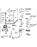 Cabinet, screws, and hinges