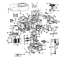 Briggs & Stratton 220707-0139-01 cylinder, crankshaft and engine base group diagram