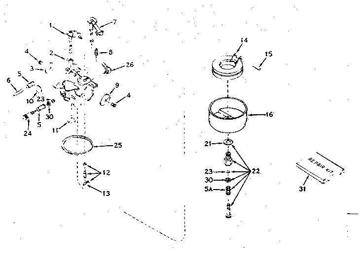 CARBURETOR NO. 631070A