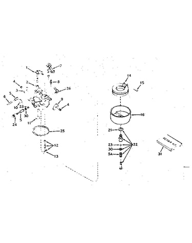 Carburetor no. 631070a