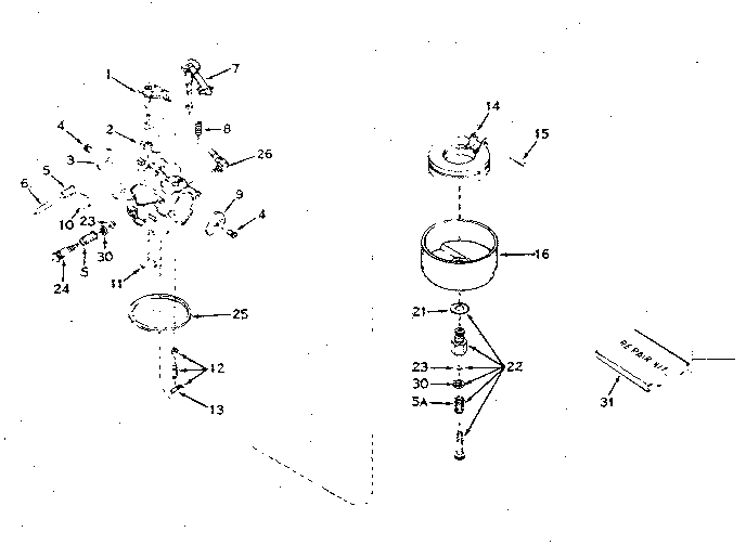 Carburetor no. 631070a