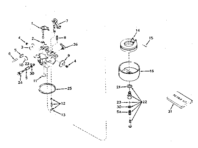 Carburetor no. 631070a