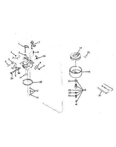 Carburetor no. 631070a