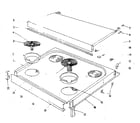 Kenmore 1019126600 cook top section diagram