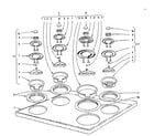 Kenmore 101965602 cook top section diagram