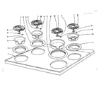 Kenmore 1019666540 cook top section diagram