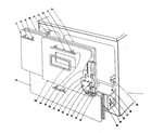 Kenmore 1019666541 door and drawer section diagram