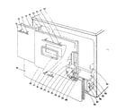 Kenmore 1019676440 door and drawer section for 101.9676400 and 101.9676440 diagram