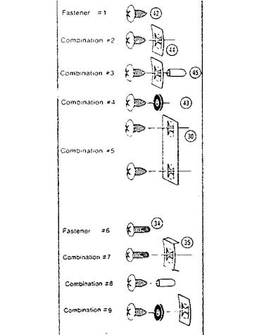 Fastener combinations