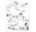 Craftsman 53682230 engine and wheel assembly diagram