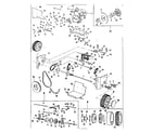 Craftsman 53682240 engine and wheel assembly diagram