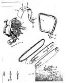 Engine/ chain and guide bar