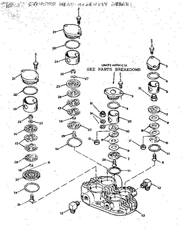 Cylinder head assembly detail