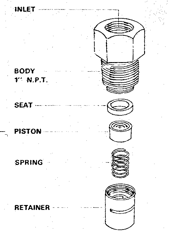 Check valves-vertical piston type-1" inlet
