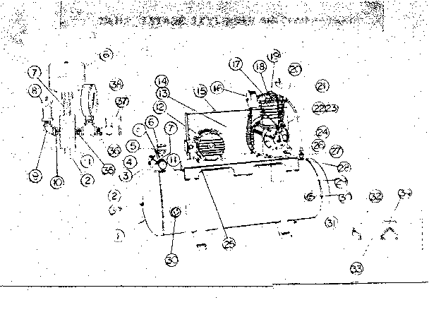 7 1/2 h.p. 2 stage 2 cylinder air compressors