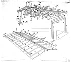 Sears 69660895 roof support, door and roof assembly diagram