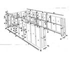 Sears 69660895 floor frame and wall assembly diagram