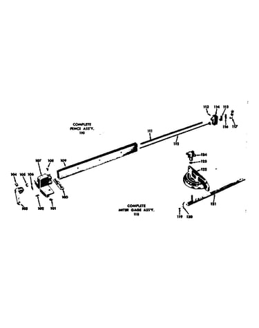 Complete fence and miter gage assembly