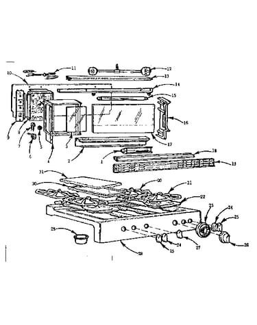 Backguard and main top