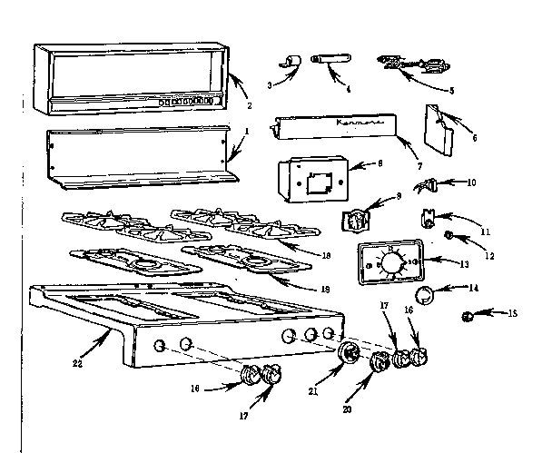 Backguard and main top