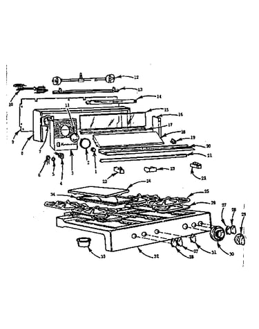 Backguard and main top