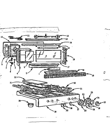 Backguard and main top