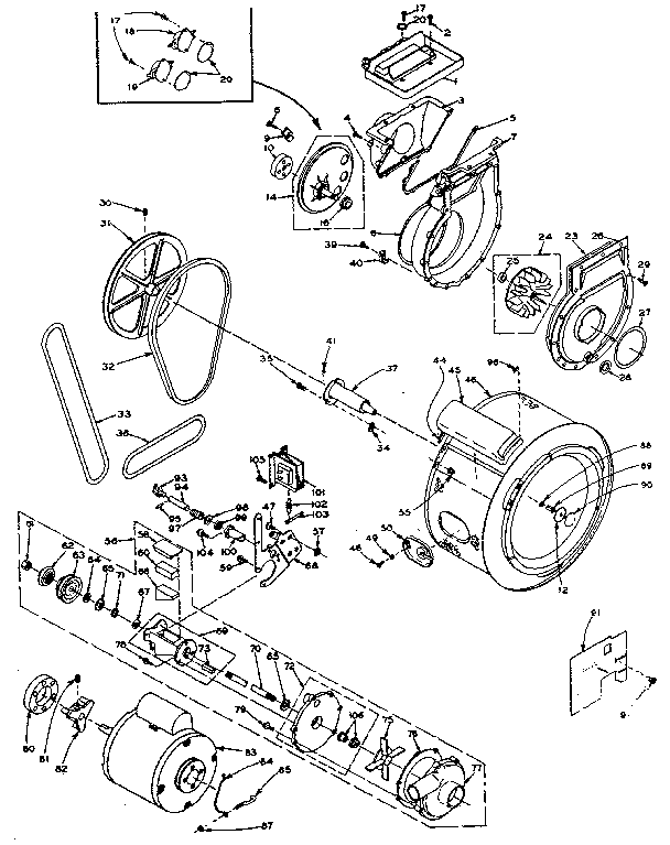 Blower, cylinder, pump and motor