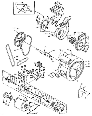 Blower, cylinder, pump and motor