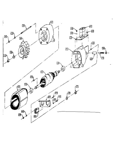 Rotor and stator assebmly