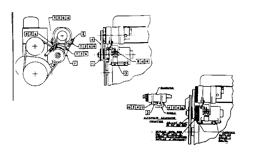 Universal piggy back mounting kit for v-8 & 6 cyl. engines
