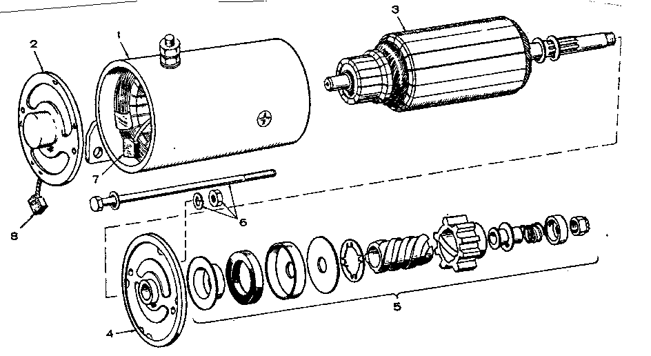 Starting motor parts group