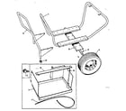 Craftsman 62720191 carrying frame, dolly, and battery group diagram