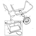 Craftsman 62720193 carrying frame, dolly, and battery group diagram