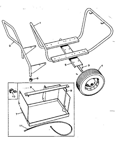 Carrying frame, dolly, and battery group