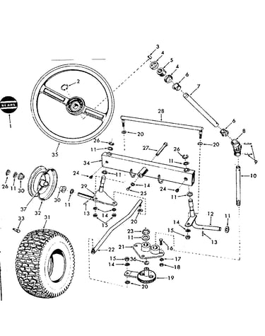 Front axle assembly