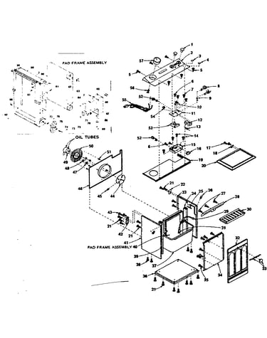 Pad frame assembly