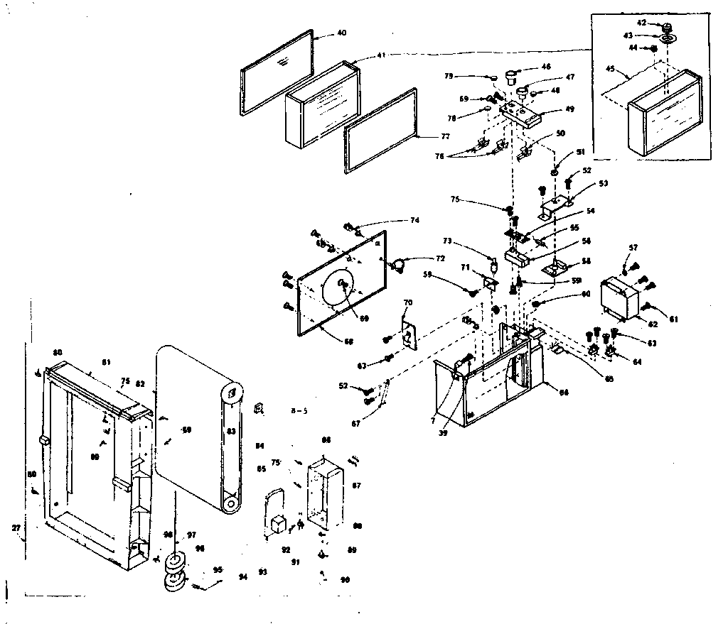 FILTER COMPONENTS & PAD FRAME ASSEMBLY