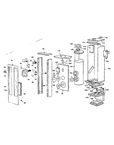 Cabinet and combustion drum