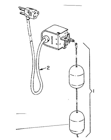 Mechanical switch - cable and float assembly