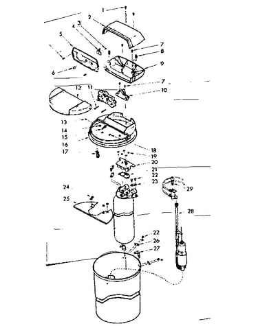Major component assemblies and associated parts