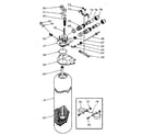 Kenmore 62534742 resin tank, valve adaptor & associated parts diagram