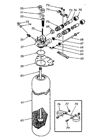 Resin tank, valve adaptor & associated parts