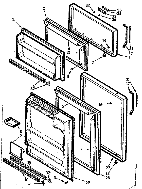 Refrigerator door