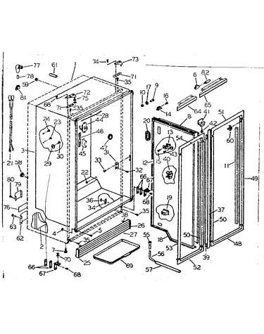 Cabinet liner and divider parts